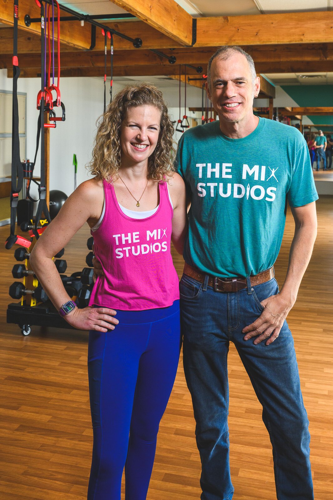 Sarah and Gerry Kreiner at The Mix Fitness Studios Harriet St. location.