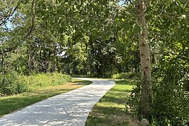 A new segment of the Border to Border Trail at Barton Nature Area.