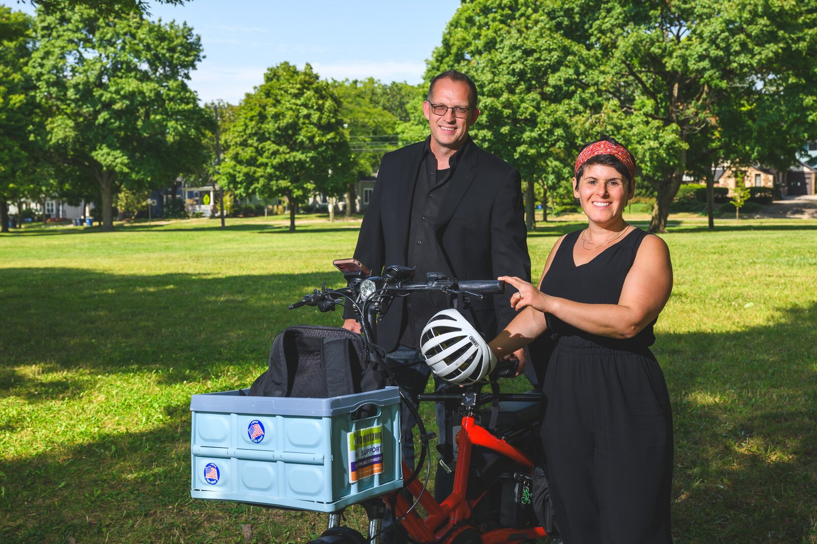 Jeff Roth and Rachel Jacobson in Burns Park.