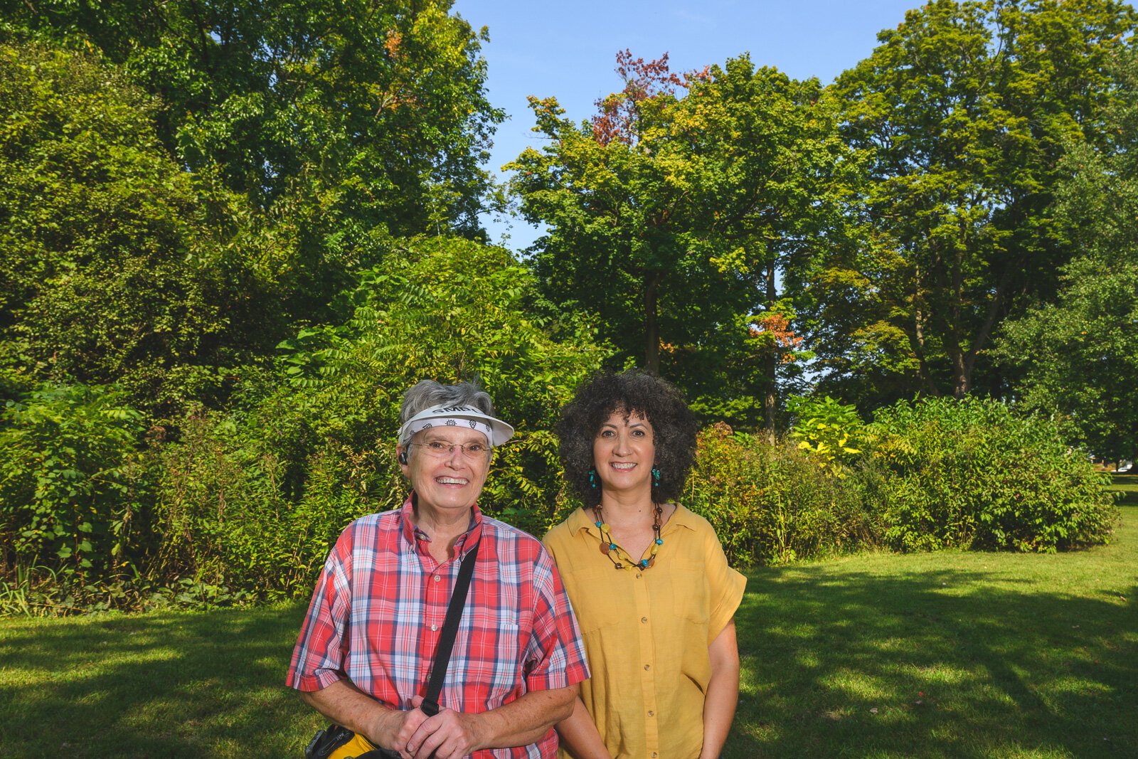 Mackenzi Rettie and Rachel Blistein at the former Luna Lake location in Ypsilanti's Prospect Park.