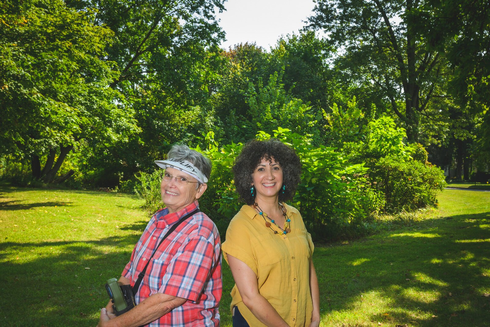 Mackenzi Rettie and Rachel Blistein at the former Luna Lake location in Ypsilanti's Prospect Park .