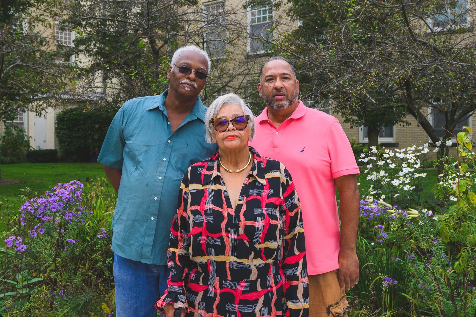 Roger Smith, Gwendolyn Copeland, and Ken Simms at Cross Street Village.