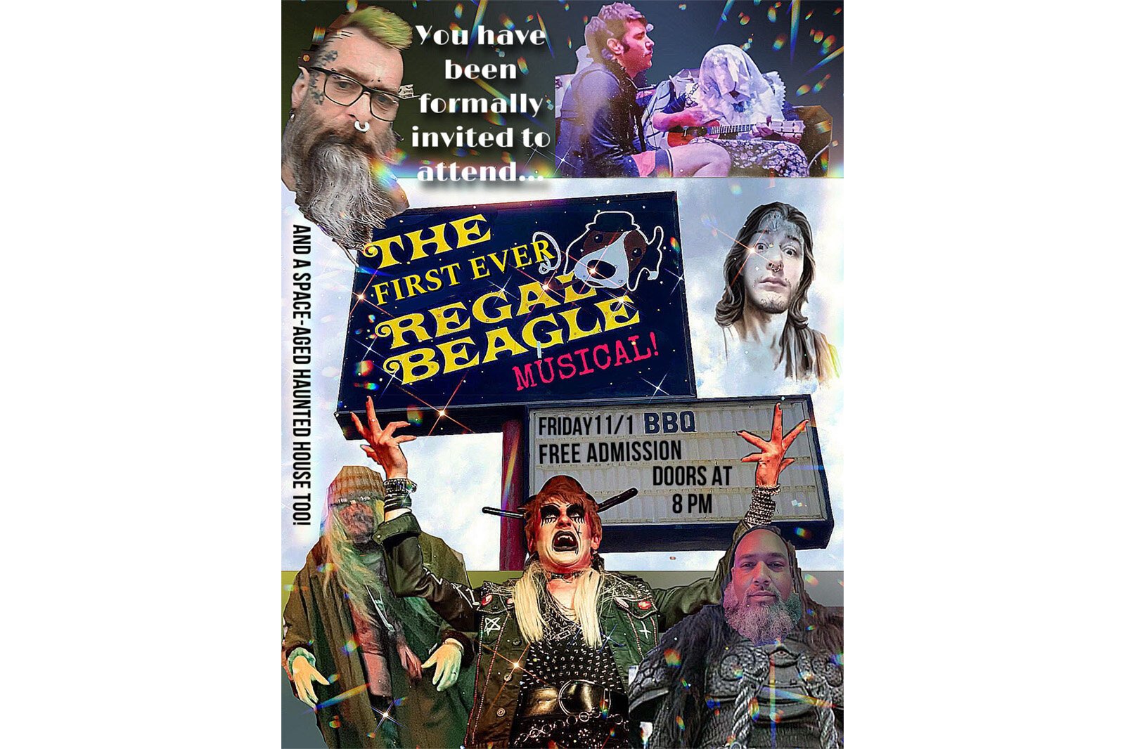 A flyer for "The First Ever Regal Beagle Musical."