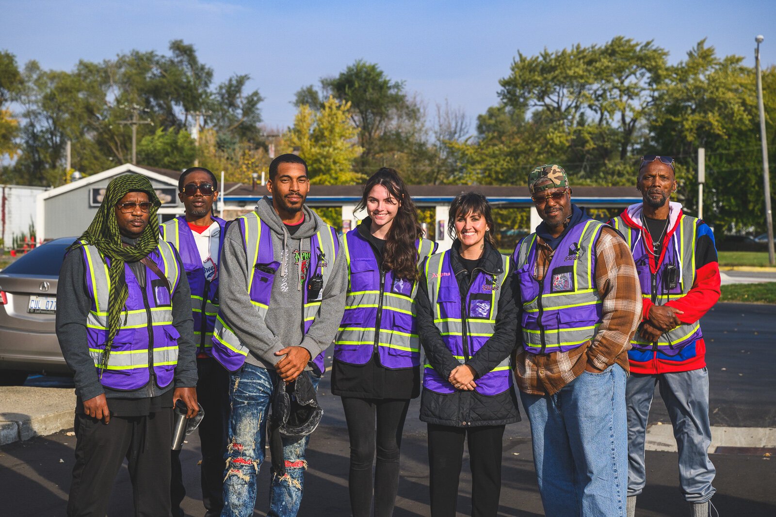 SHINE team members Lewis Printup, Andrew Dixon, Eric Martin, Elyse Boyle, Ariana Gonzalez, Leroy Harris, and Willie Percy.