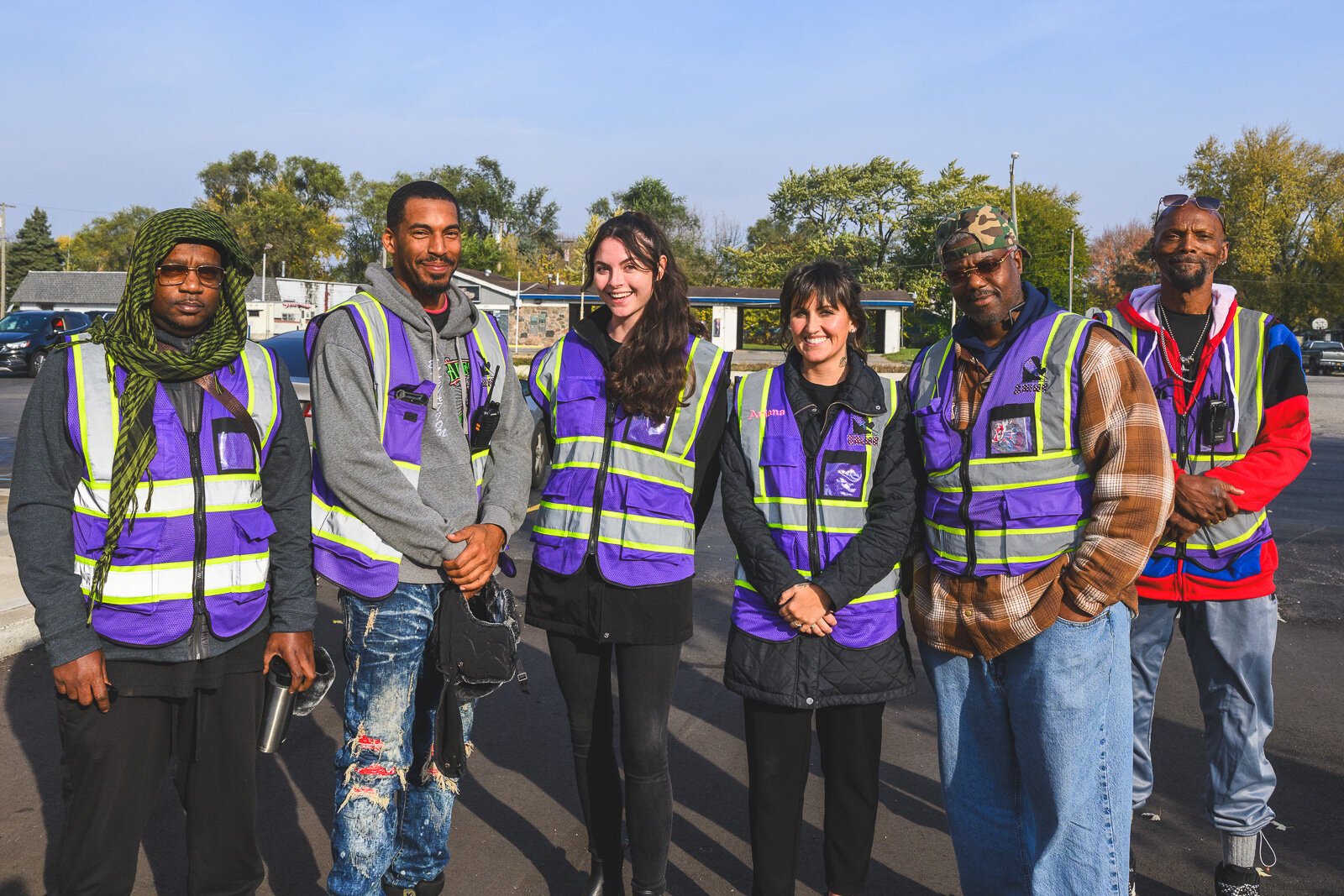 SHINE team members Louis Printup, Eric Martin, Elyse Boyle, Ariana Gonzalez, Leroy Harris, and Willie Percy.