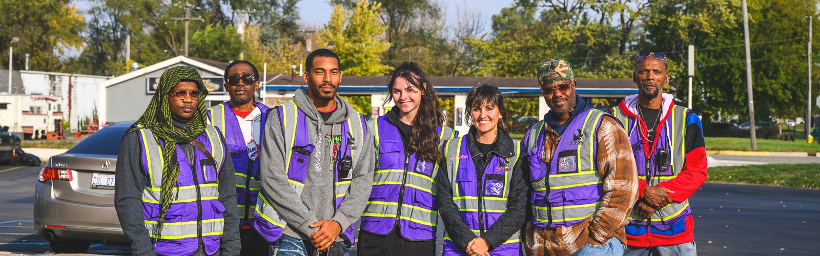 SHINE team members Lewis Printup, Andrew Dixon, Eric Martin, Elyse Boyle, Ariana Gonzalez, Leroy Harris, and Willie Percy.