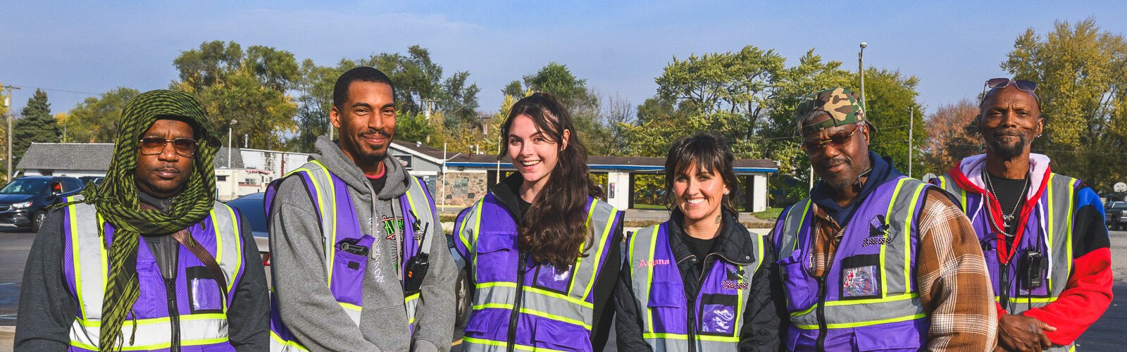 SHINE team members Louis Printup, Eric Martin, Elyse Boyle, Ariana Gonzalez, Leroy Harris, and Willie Percy.