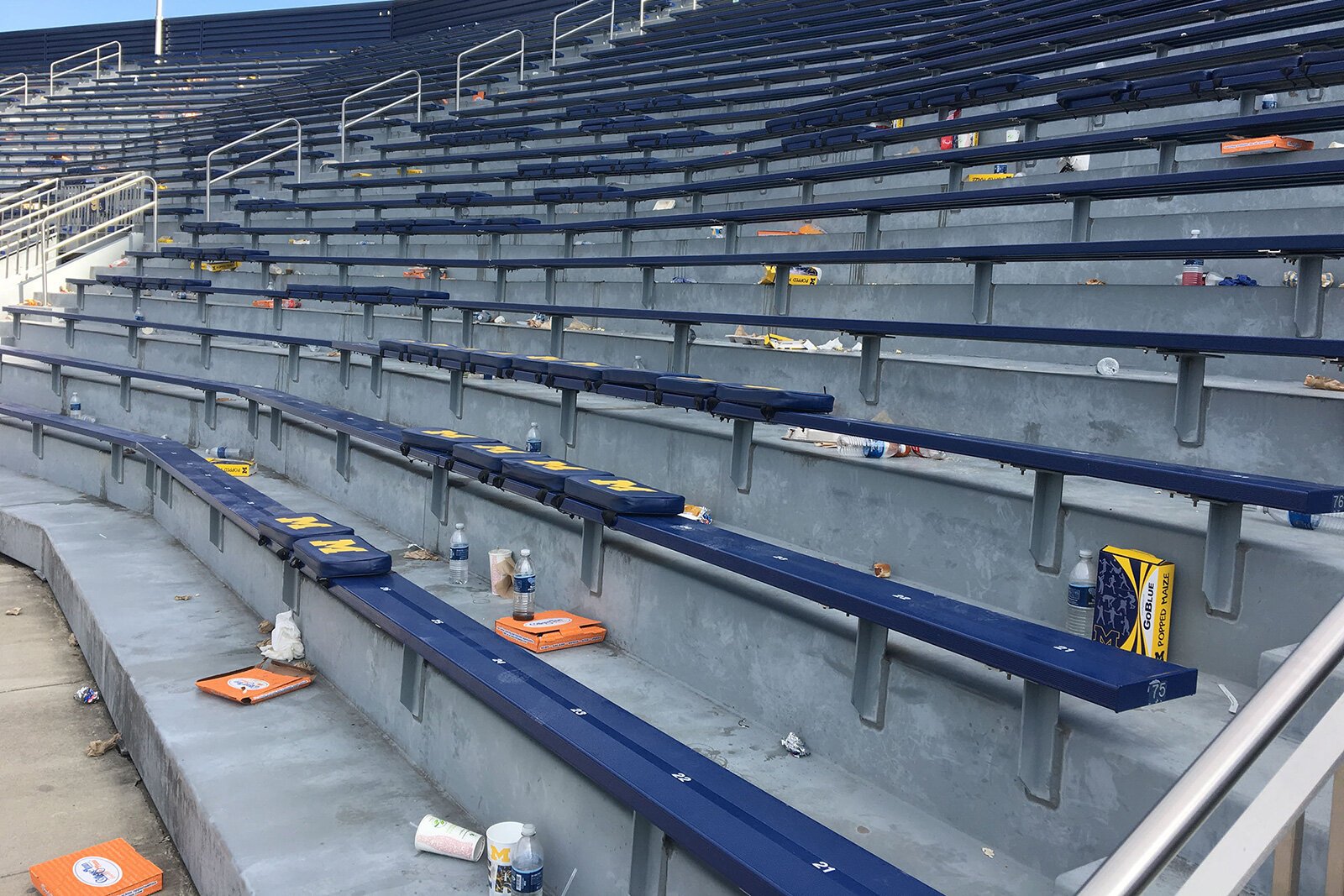 The Big House post-game, pre-cleanup.