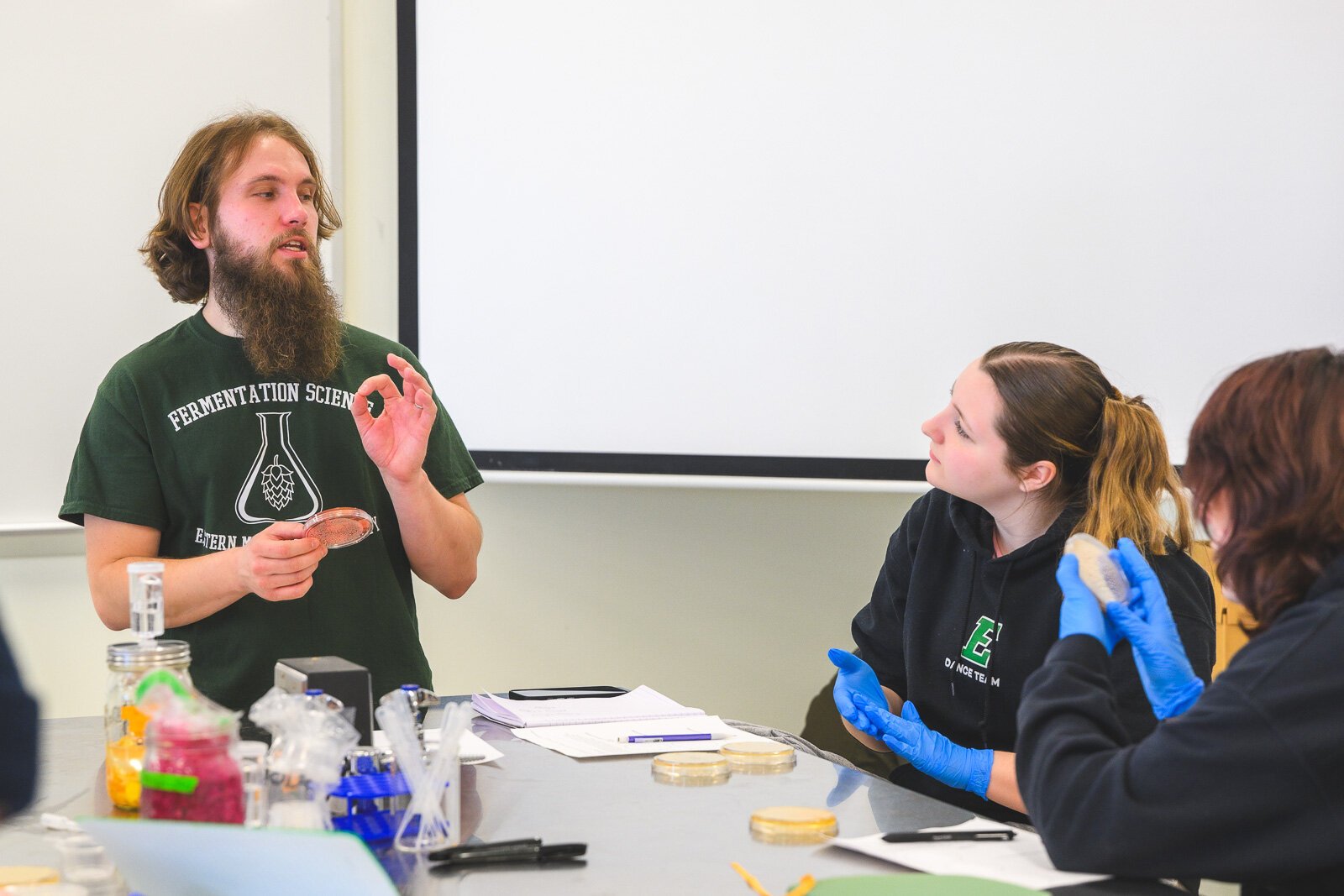 Taylor Heckaman's Introduction to Fermentation Science Laboratory class at Eastern Michigan University.