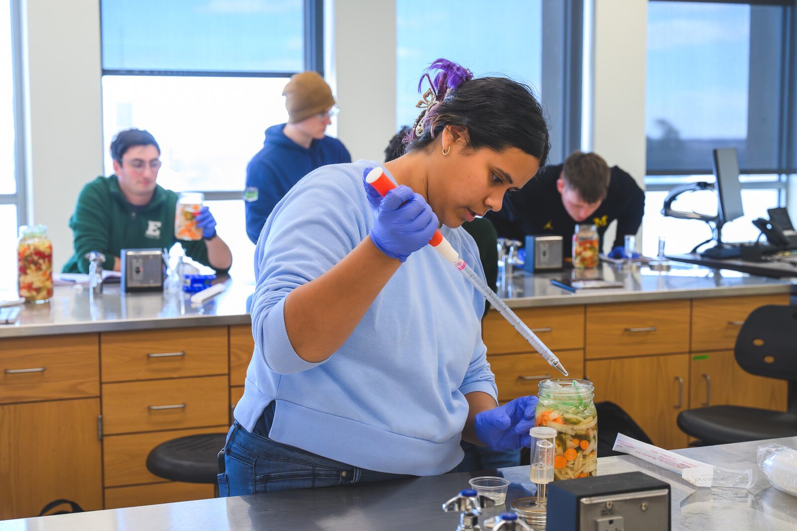 Taylor Heckaman's Introduction to Fermentation Science Laboratory class at Eastern Michigan University.