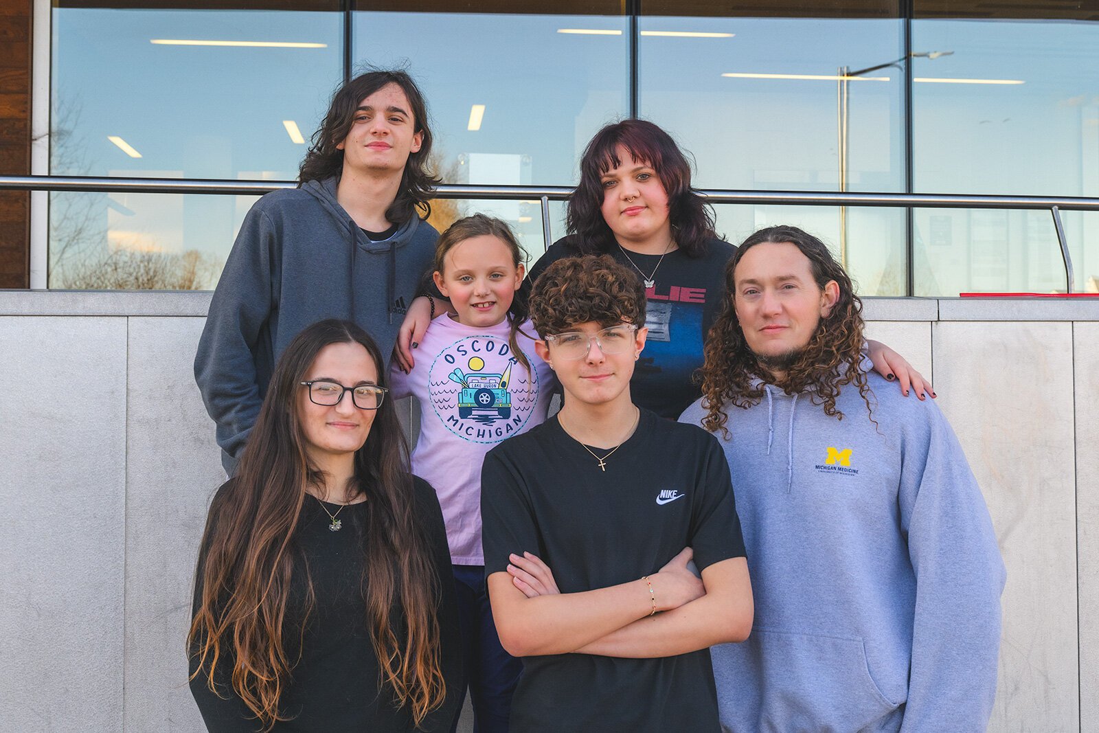 Back row: Joel Christopher, Juliette Christopher, and Ray Christopher. Front row: Kayla Bopp, Alex Christopher, and Joel Christopher.