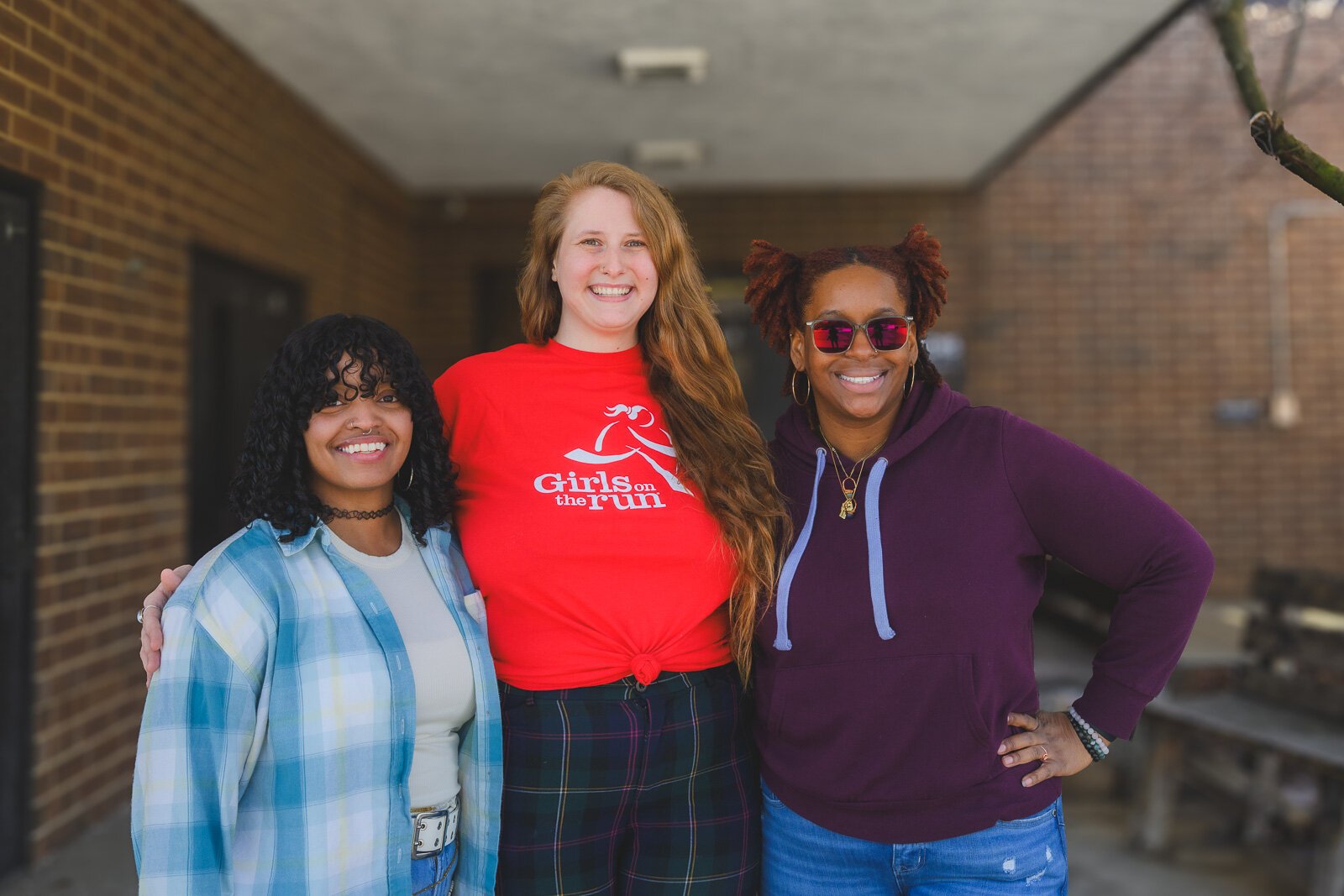 Sierra Razo, Cheri Cottrell, and Ashley Garner at Estabrook Elementary.