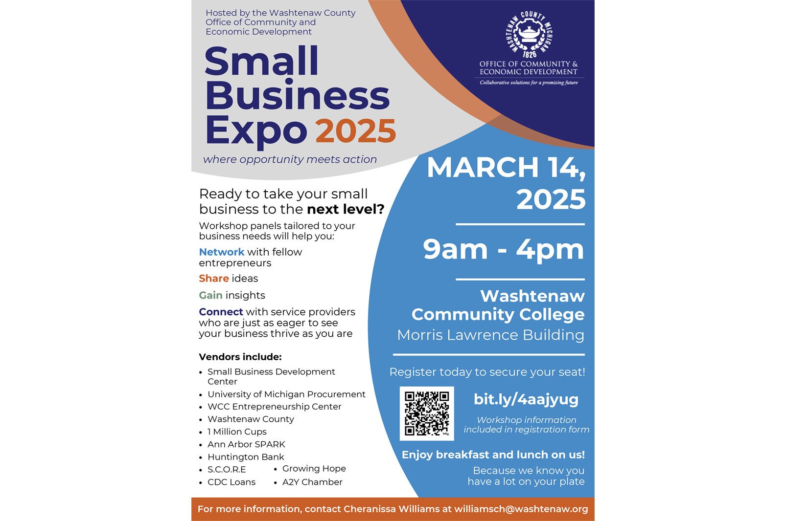 A flyer for the Small Business Expo.