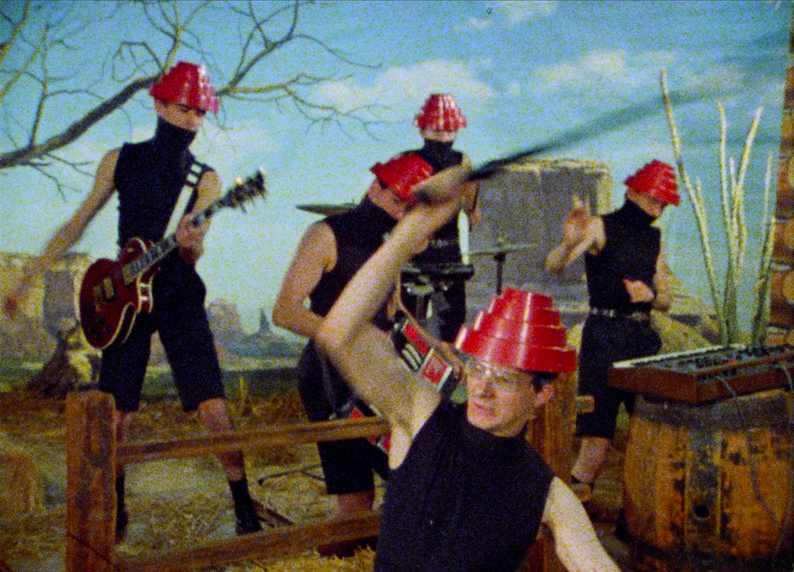 A still from "50 Years of De-Evolution: The Restored Films of Devo (1976-1984)," which will screen at the 63rd Ann Arbor Film Festival.