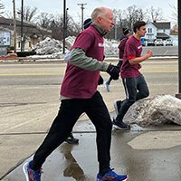 Sandy Hulme 50-year running streak celebration Alma College 5