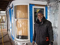 Ken Williams poses for a photo in front of his home at 502 S. University St. which is receiving major renovations.