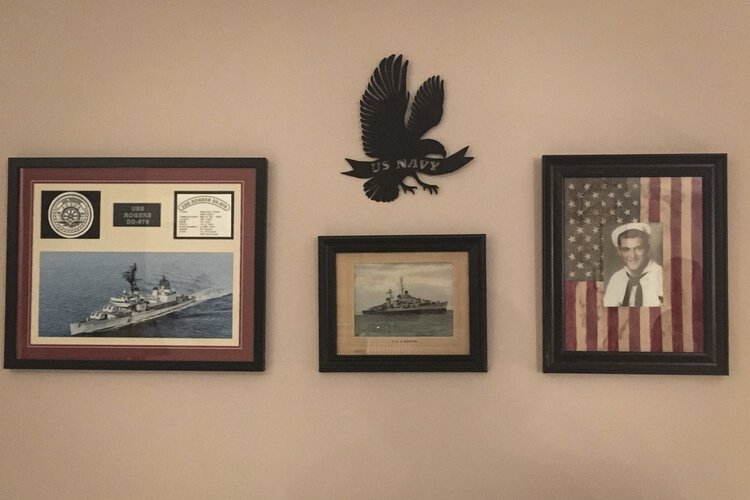 •	Henry Meabrod Sr.’s living room wall.