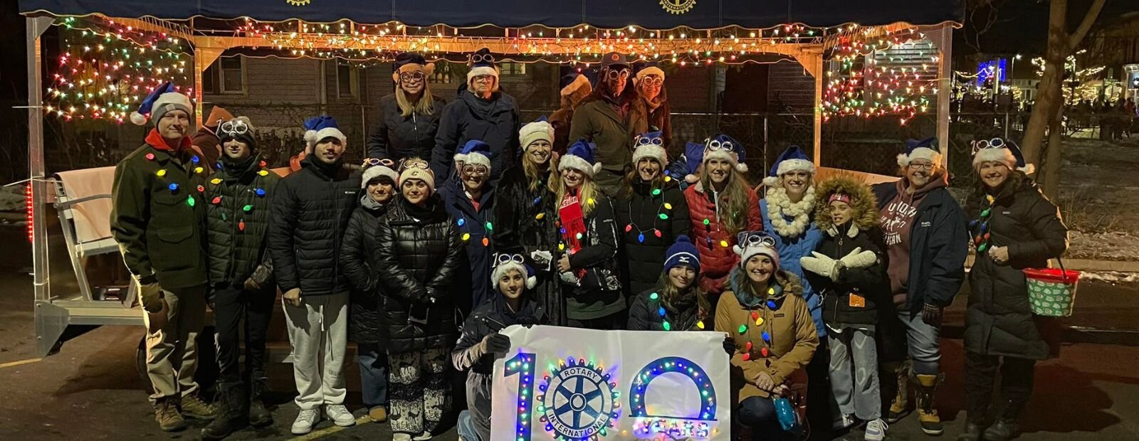 The Rotary Club was recognized as the grand marshall for the Christmas Lights parade in December 2024 to recognize their centennial year.