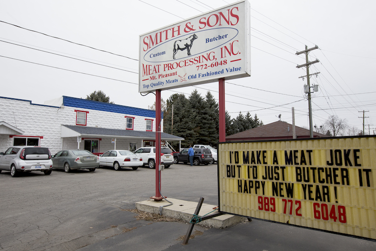 Smith & Sons Meat Processing, Inc. is located at 5080 East Broadway in Mt. Pleasant, Michigan.