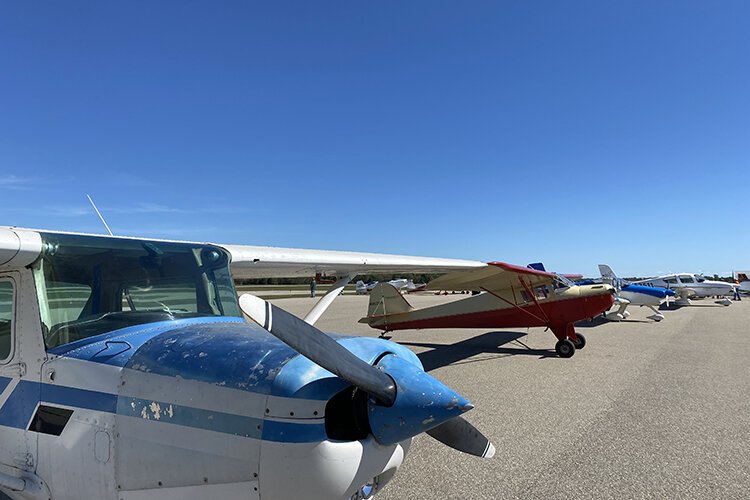 Antique, classic, biplane, homebuilt and warbird planes flew in and landed at the Mt. Pleasant Municipal Airport.