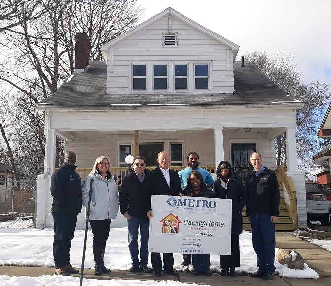 A completed home repair in Genesee County.