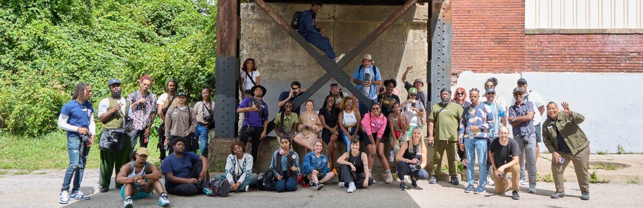 Jimel Primm photo walk participants take a break for (you guessed it) a group photo