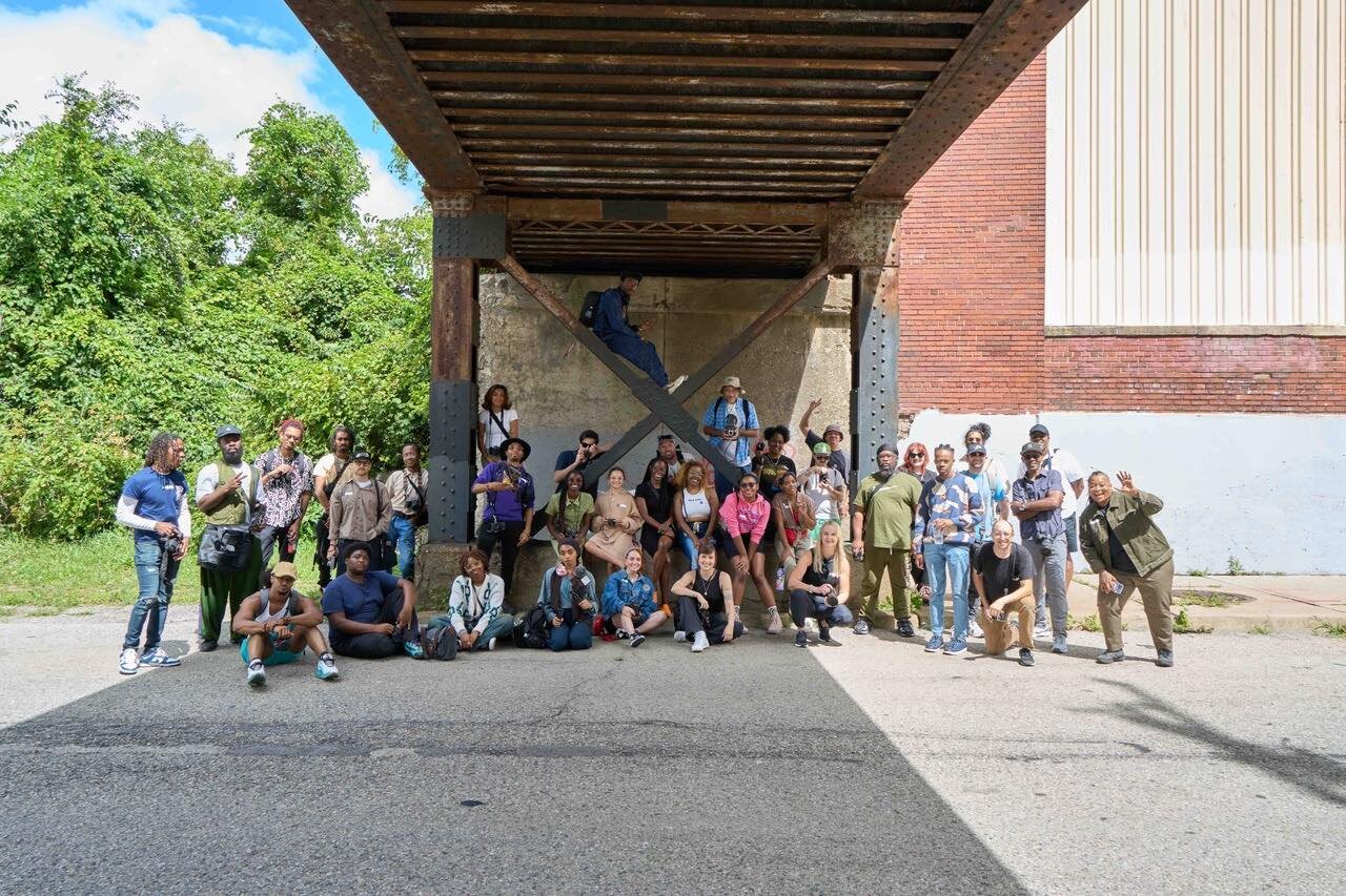 Jimel Primm photo walk participants take a break for a group photo