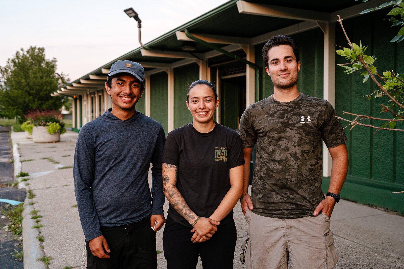 Counselors Urial Llanas, Natalie Ramos, and Kyle Rumer led Detroit youth on a recent Detroit Outdoors camping trip to Pictured Rocks.