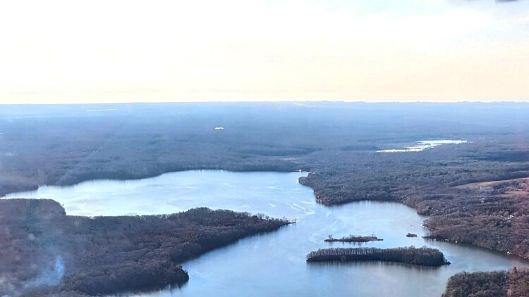 Lake Allegan, created by damming the Kalamazoo River in the 1930s, is home to a mix of year-round and seasonal residents.