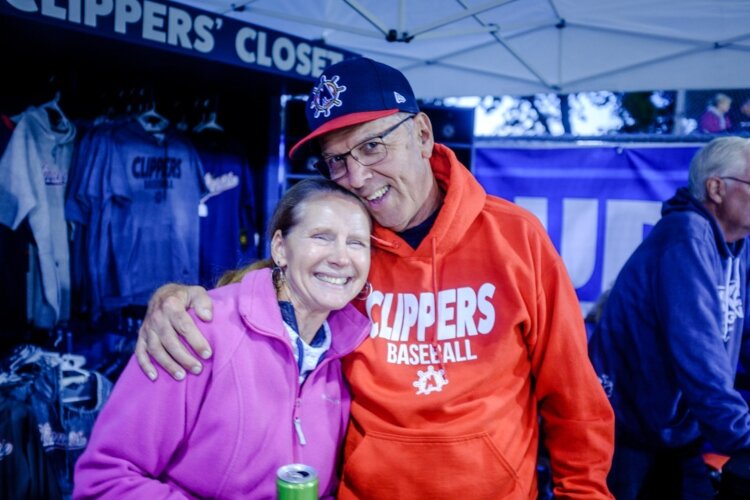 Gail and Leigh Gawkowski have been volunteering for about 5 years. Leigh is considered to be the "MacGuyer" of marsh field, helping out with everything from prepping the ground to stocking the beer fridge. Gail and Leigh also host Clippers players.