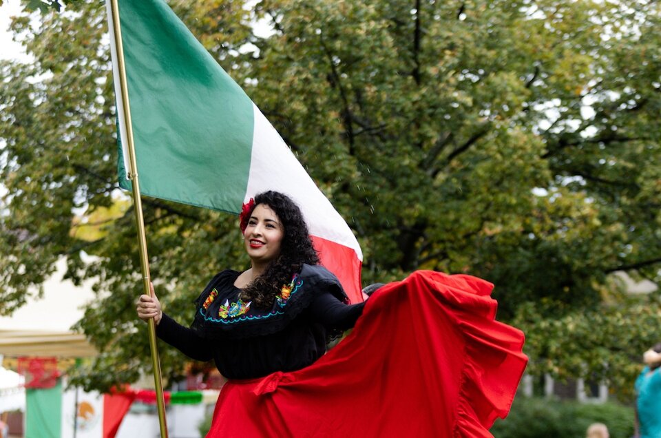 A flag ceremony is the highlight of the Grand Haven Hispanic Heritage Fiesta.