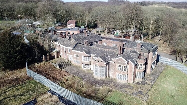 Aerial photo of Hopwood Hall. (Phil Longley)