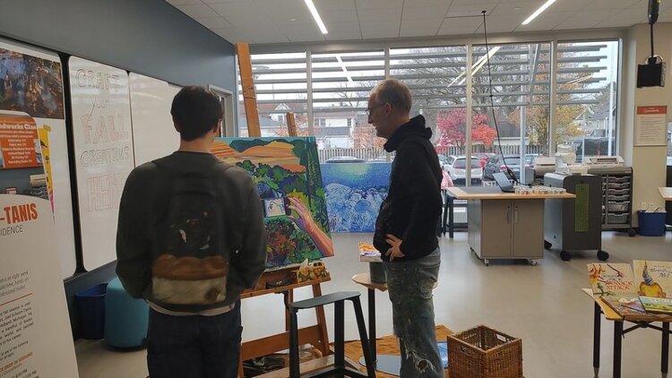 With its newly expanded Groundworks DIY space, Herrick District Library initiated a Maker-in-Residence program. Artist Joel Schoon-Tanis was the first maker.