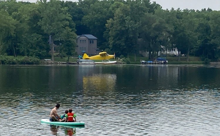 Lake Allegan, created by damming the Kalamazoo River in the 1930s, is home to a mix of year-round and seasonal residents, 