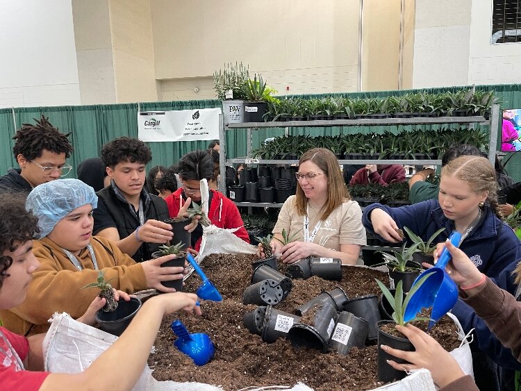 Students learn about careers in agriculture at the MiCareerQuest.