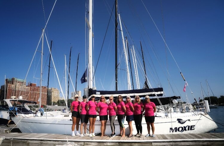 The all-female Moxie crew competed in the Chicago to Mackinac Island race.