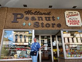 Sarah Porebski, the newest co-owner of the Holland Peanut Store, first started working at there while she was still in middle school.