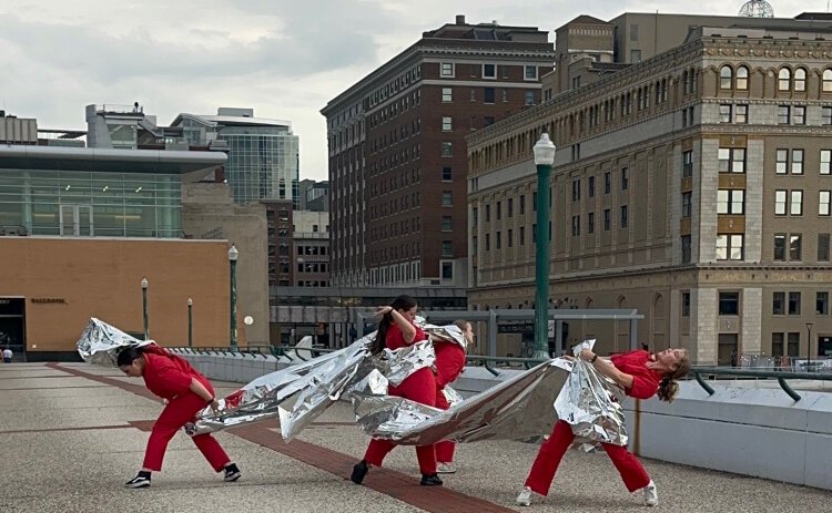 Dance Playhouse performs in an art installation commissioned by Cultivate GR.