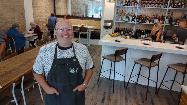 Chef Lucas Grill reopened Public restaurant in downtown Zeeland today.