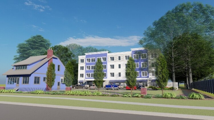 Rendering shows what the Samaritas in Spring Lake project will look like from the street. 