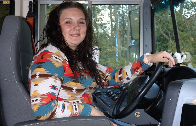 Sisters Emily and Chelsy Millner drive school bus for Allegan Area Educational Services Agency.