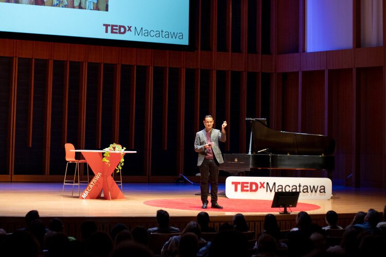 Charles Elwood at TEDxMacatawa 2023.