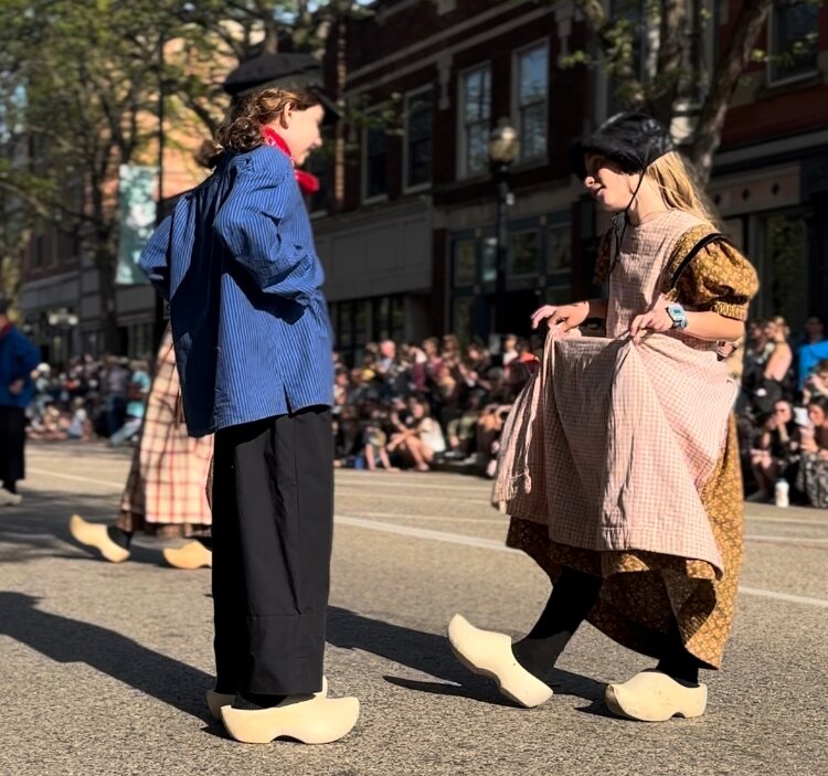 Dutch Dancers perform during the Tulip Time Festival. 