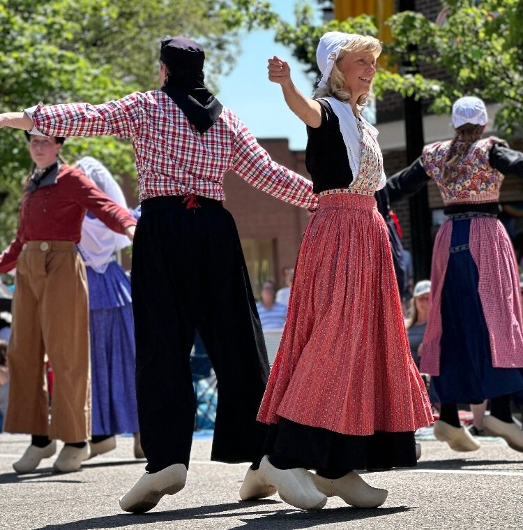 Dutch Dancers perform during the Tulip Time Festival. 