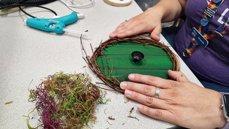 A hobbit door wreath is one of the many crafts planned for Herrick District Library's Lord of the Rings Week festivities.