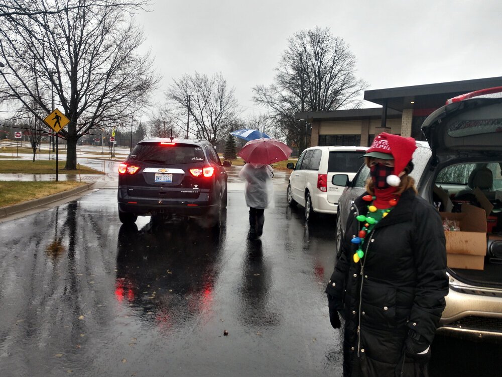 Hope College's TRIO Upward Bound students received a special holiday treat from their mentors — and Santa — on Saturday, Dec. 12, 2020.