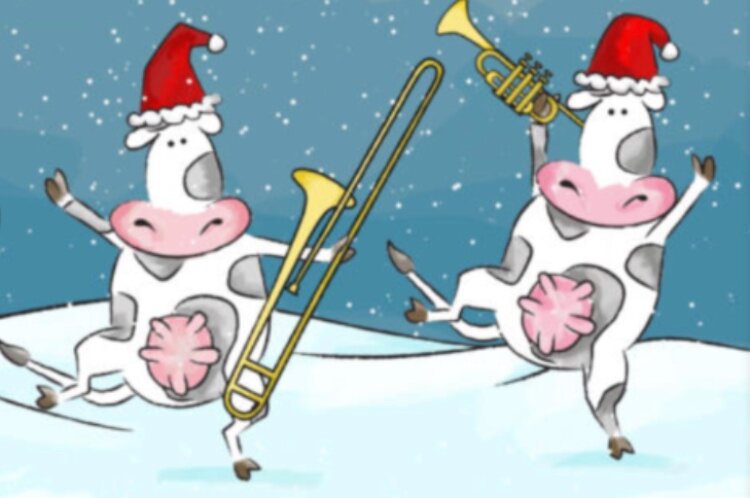 The West Michigan Symphyony’s brass quintet reindeer will perform Clickity Clack Ho Ho Ho.