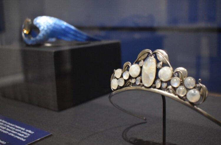 These dazzling tiaras are part of the Muskegon Museum of Art exhibit Chicago Collects: Jewelry in Perspective, which ends Sunday, Jan. 5. 