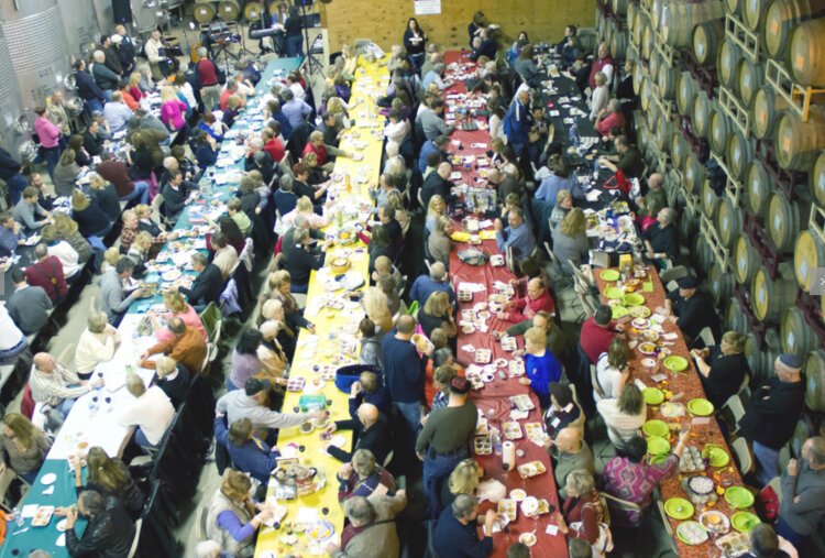 Participants enjoy a previous Chili Cook-off at Fenn Valley Vineyards. This year’s competition is set for 2–5 p.m. on Saturday, Jan. 20.