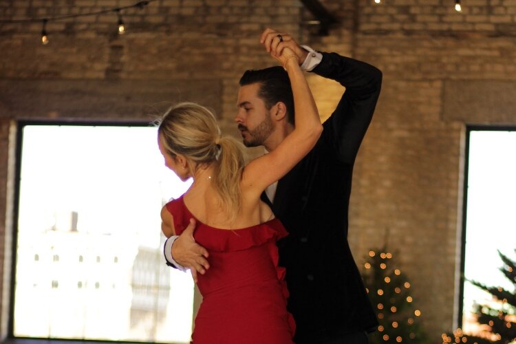 Wilson Walker demonstrates a dance at his Holland studio.